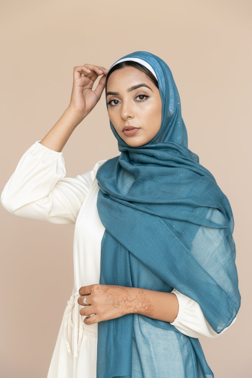 Shimmer Scarf - TEAL