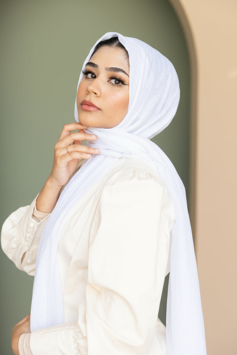 Shimmer Scarf - SNOW