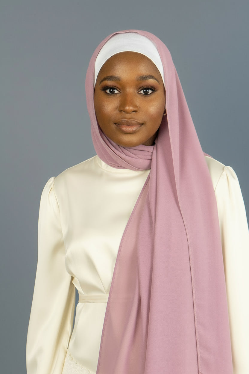 PAISLEY PINK Georgette Chiffon Scarf