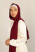 RIVETING Maroon Crepe Chiffon
