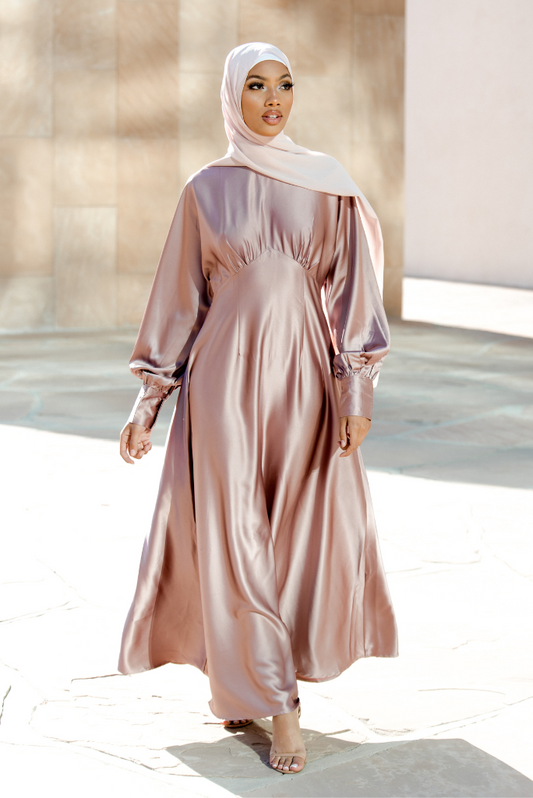 Imelda Batwing Dress - Rose Taupe