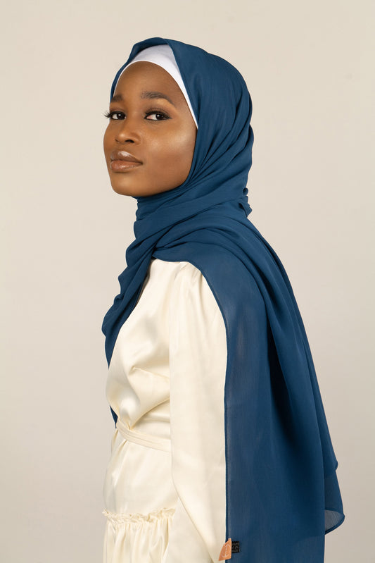 SANTA CRUZ BLUE Crepe Chiffon