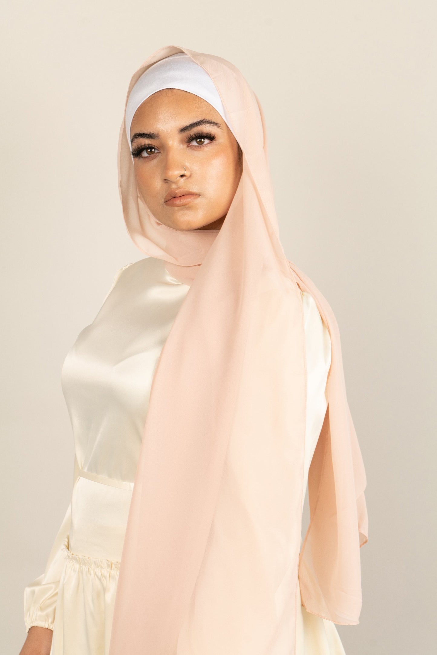 TOASTED VANILLA Georgette Chiffon Scarf