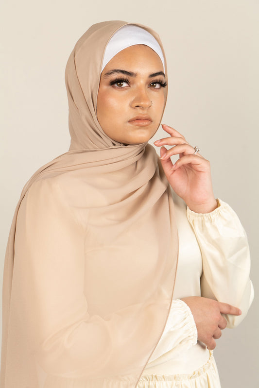 TRES NATUALE Georgette Chiffon Scarf