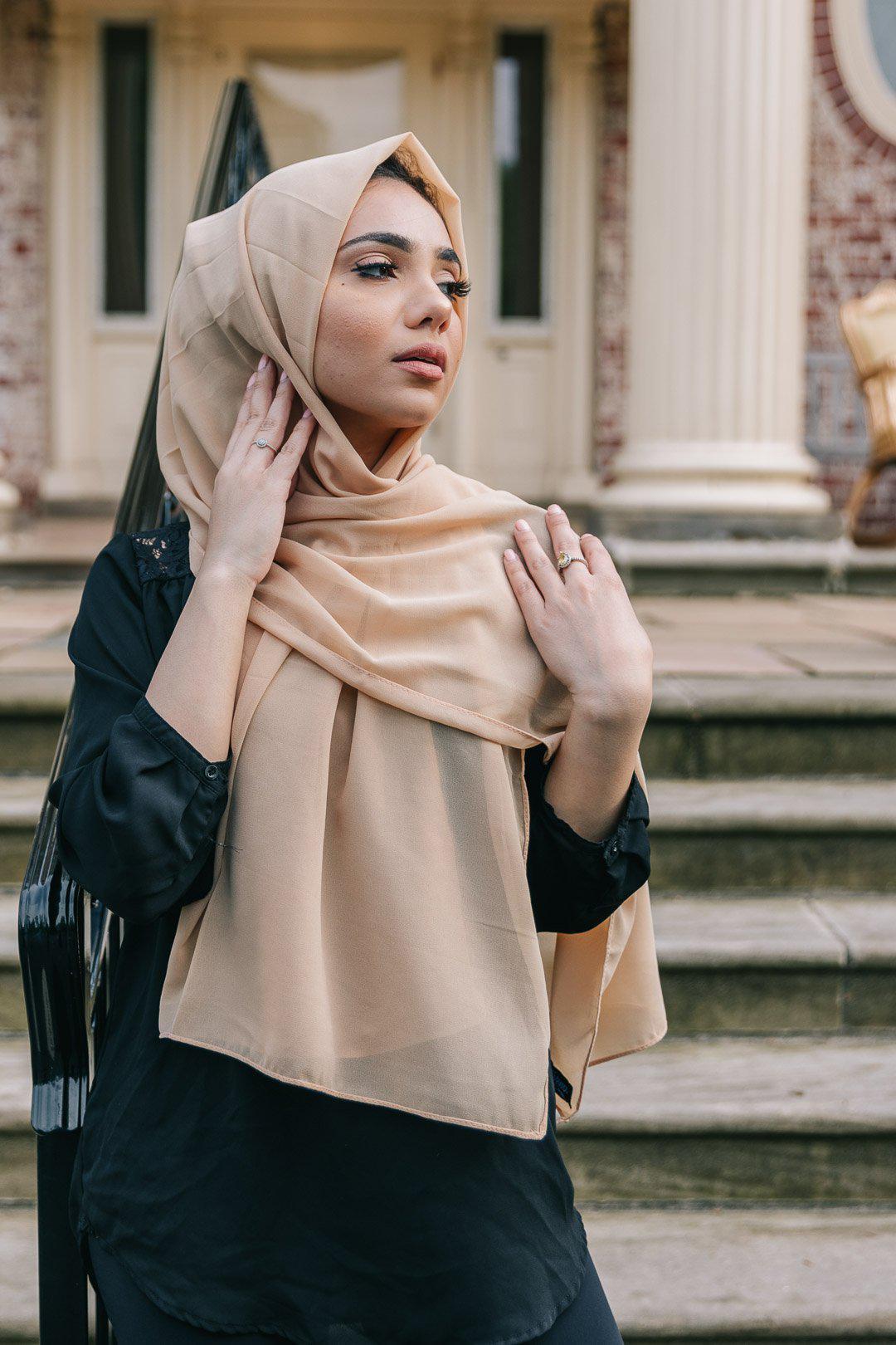 CARAMEL Georgette Chiffon Scarf