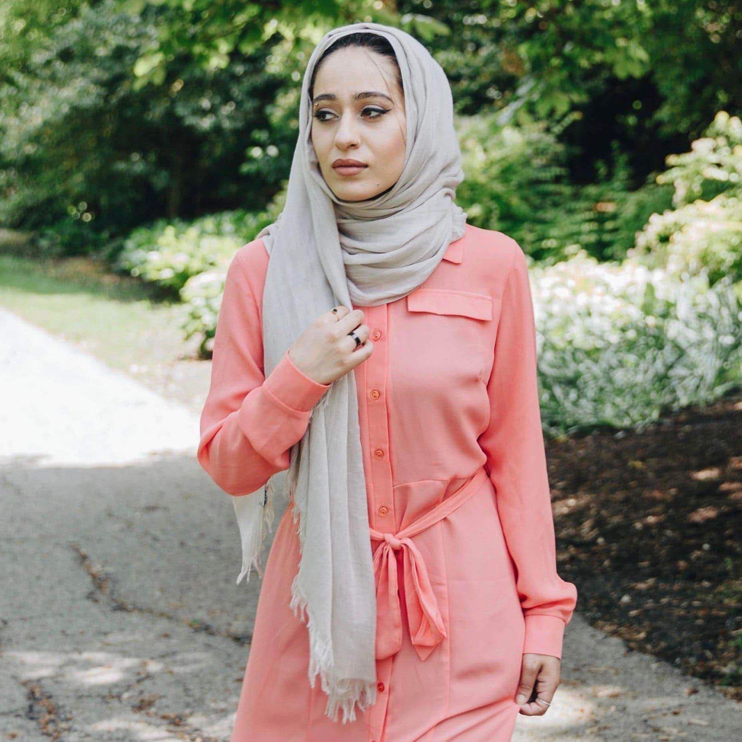 CLOUD GRAY Woven Viscose