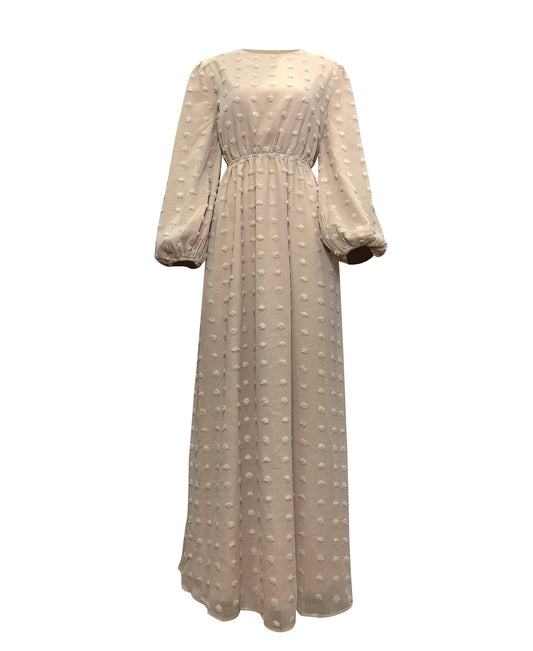 Eva Maxi Dress - Embossed Dots