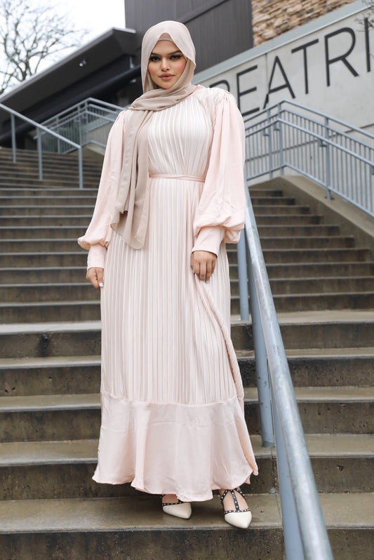 Isadora Pleated Maxi Dress - Whipped Caramel