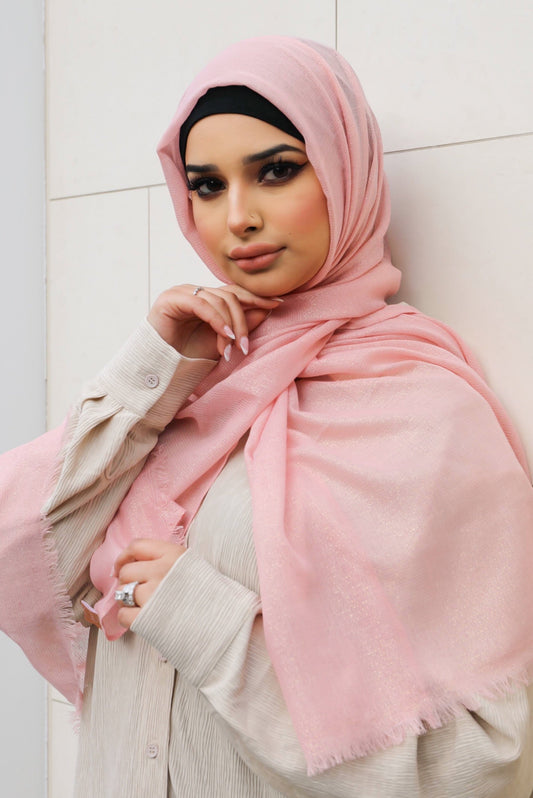 Metallic Scarf - Blush