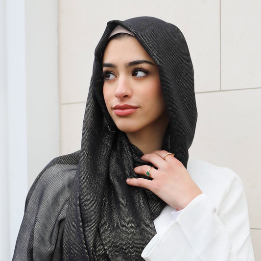 Metallic Scarf - Black