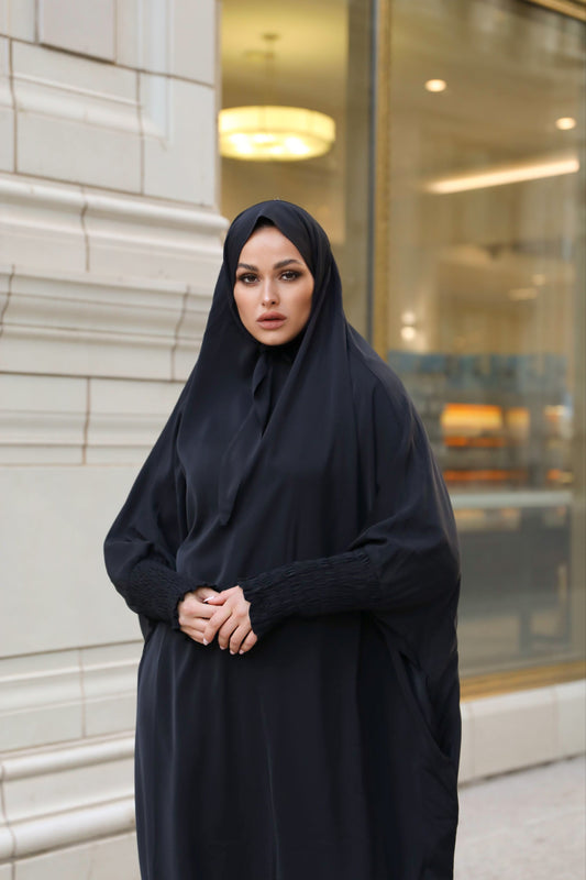 Salamah Two Piece Prayer Set - Black