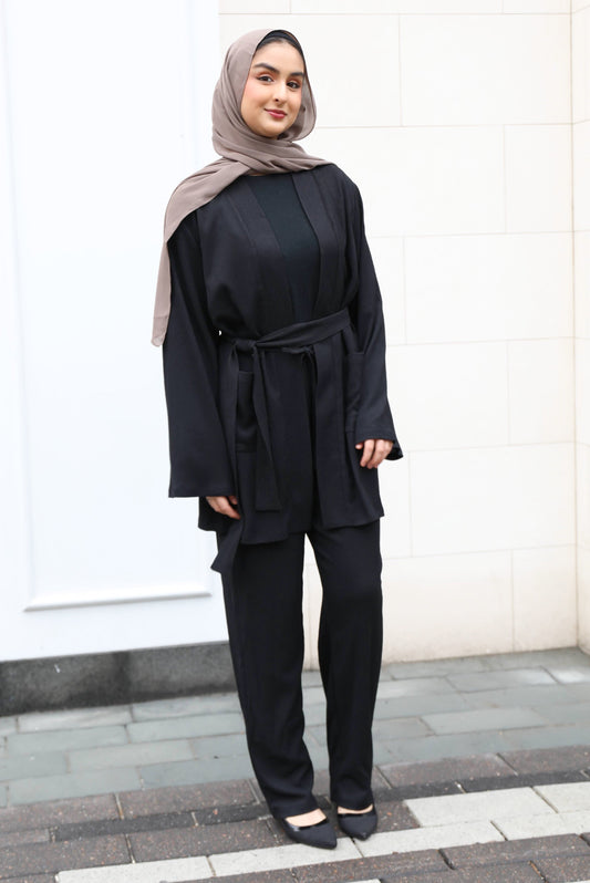 Marwa Two Piece Matching Set - Black