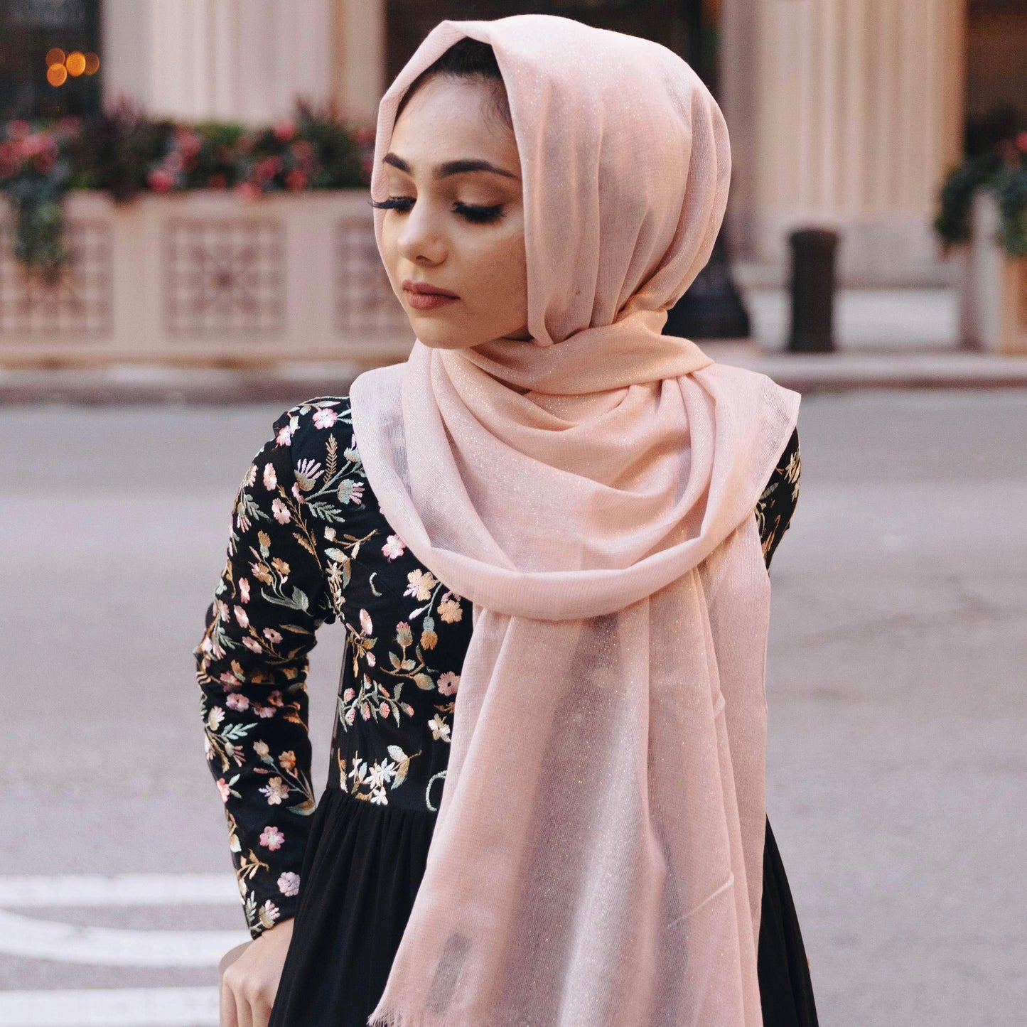 Metallic Scarf - Blush