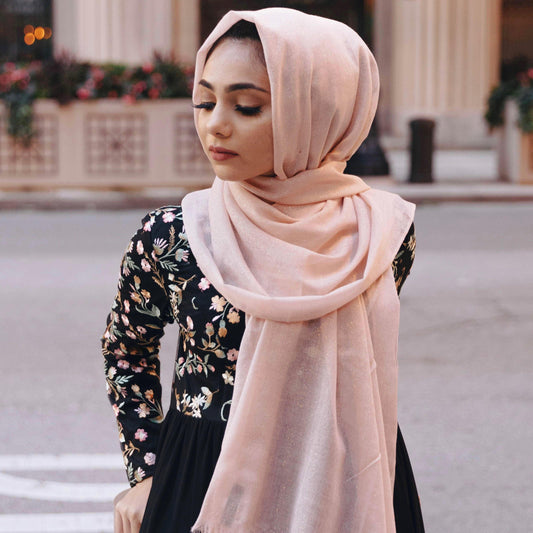 Metallic Scarf - Blush