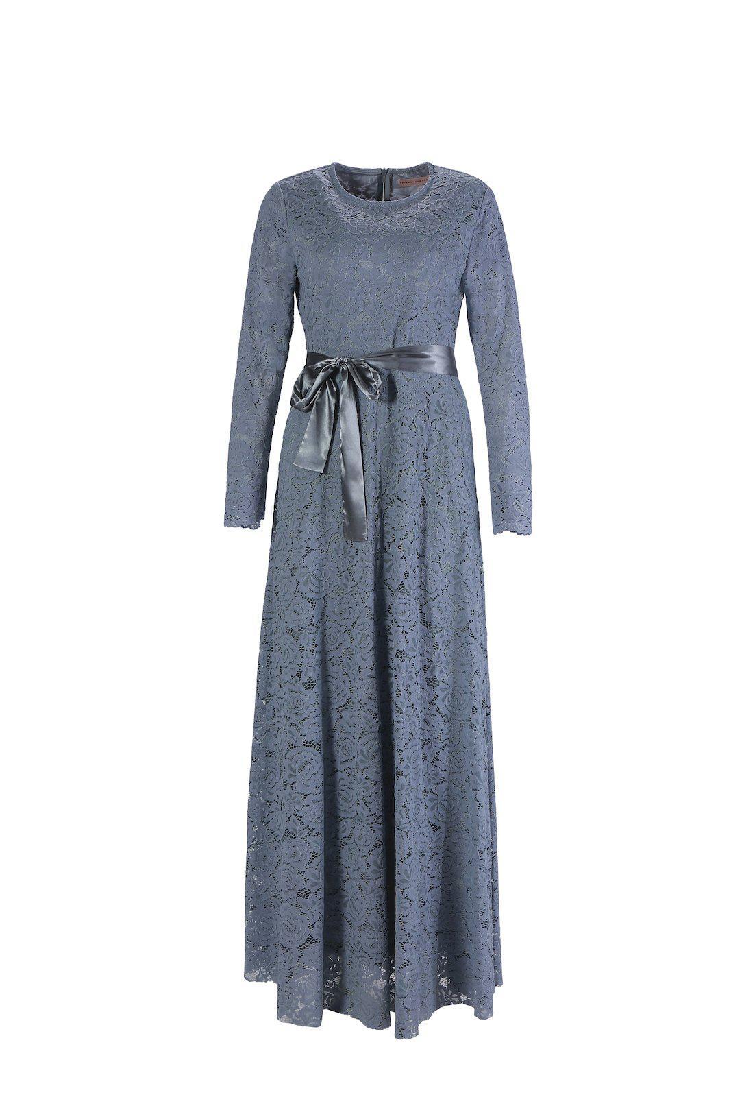 Venetian Maxi Gown - Ocean Gray