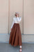 Waldorf Leather Pleated Maxi Skirt