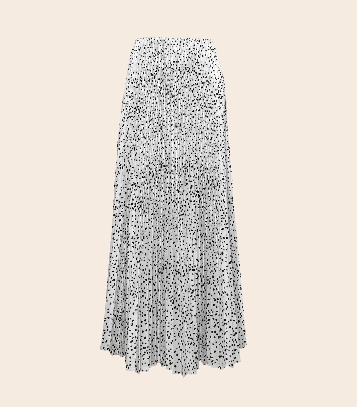 Waldorf Satin Pleated Maxi Skirt - Polka Dot