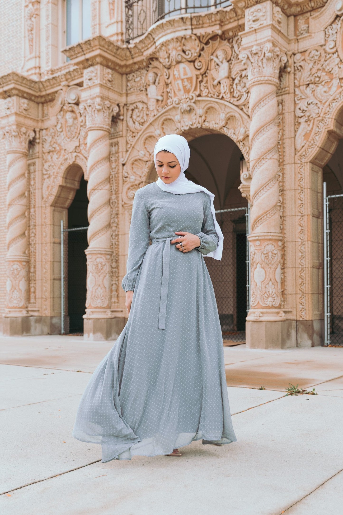 Whimsical Maxi Dress - Misty Gray